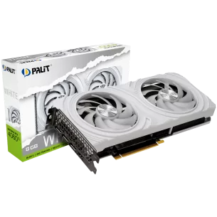 Palit RTX 4060Ti White 8GB GDDR6, 128 bits, 2310/2535 Mhz, 1x HDMI 2.1a, 3x DP 1.4a, two fan, 1x 8-pin Power connector, recommen