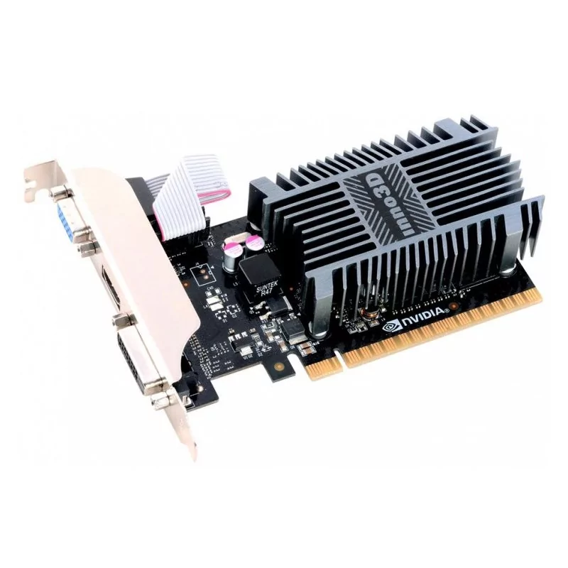 Inno3D Video Card GeForce GT710 2GB SDDR3 64-bit 954 1600 DVI+VGA+HDMI Heatsink - 1