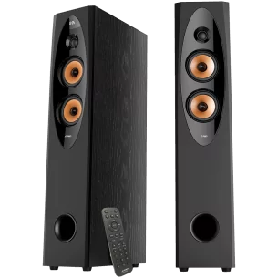 F&D T-60X PRO 2.0 Floorstanding Speakers, 120W RMS ( 60Wx2), 1'' Tweeter + 4'' Speakers x2 + 8'' Subwoofer for each channel, BT 