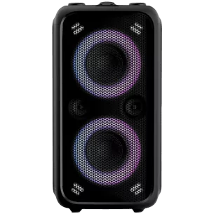 F&D PA200 Portable Wireless Party Speaker, 80W RMS (40W+40W), Subwoofer 2x5.25"+2x2"Tweeter, BT 5.0/USB/AUX, RGB, LED display, R