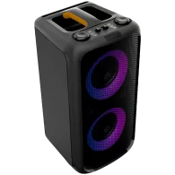 F&D PA200 Portable Wireless Party Speaker, 80W RMS (40W+40W), Subwoofer 2x5.25"+2x2"Tweeter, BT 5.0/USB/AUX, RGB, LED display, R