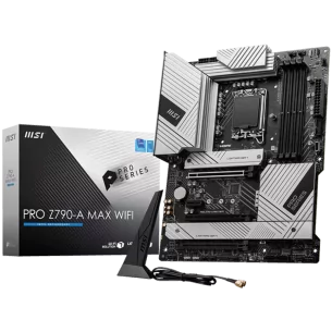 MSI PRO Z790-A MAX WIFI, ATX, Socket 1700, Dual Channel 4xDDR5 7800+(OC)MHz, 3x PCIe x16 slot, 4x M.2 slot, 1x HDMI, 2x USB 3.2