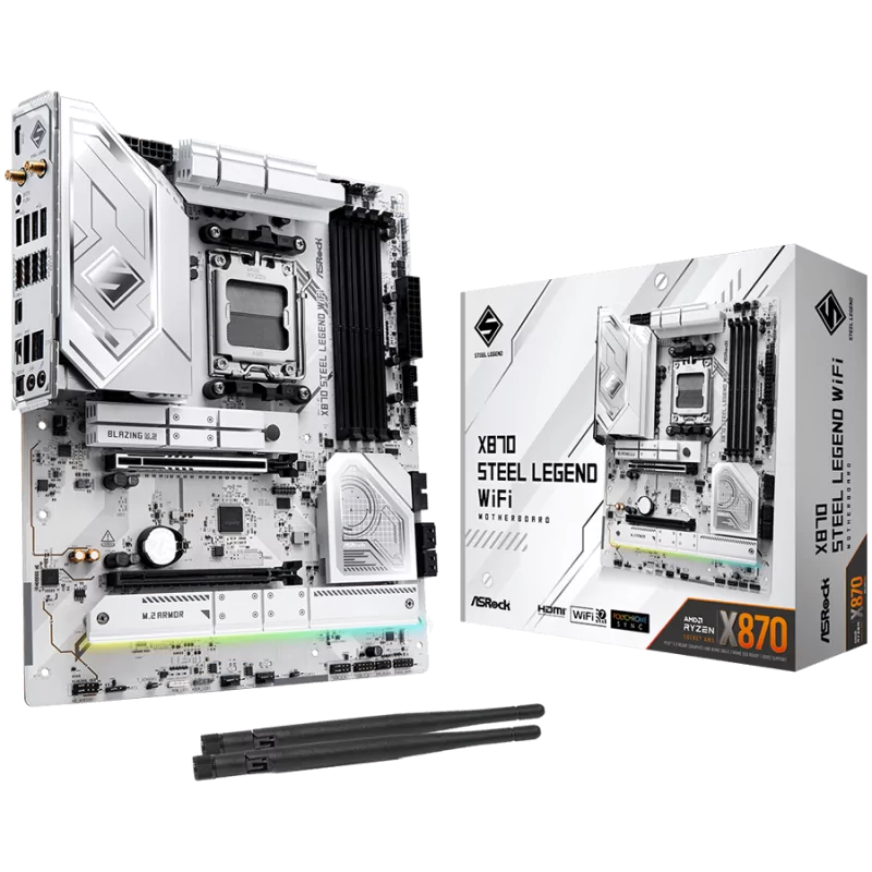 ASROCK MB Desktop X870 STEEL LEGEND WiFi, AM5, 4x DDR5, 1x PCIe 5.0 x16, 1x PCIe 4.0 x16, 1x Blazing M.2(PCIe Gen5x4), 2x Hyper 
