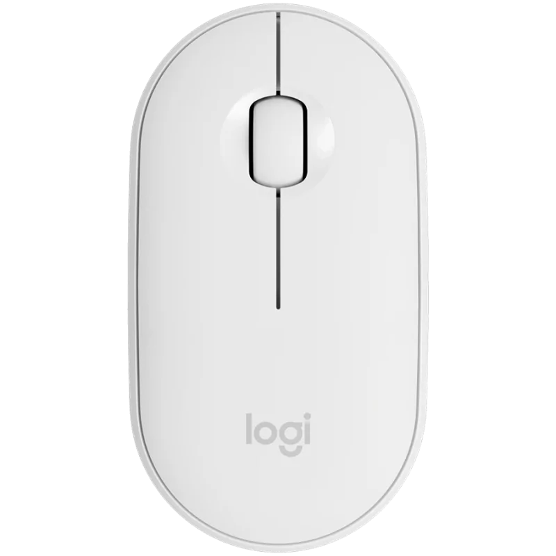 LOGITECH M350S Pebble 2 Bluetooth Mouse - TONAL WHITE - DONGLELESS - 1