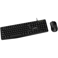 CANYON USB standard KB, water resistant BG layout bundle with optical 3D wired mice 1000DPI black