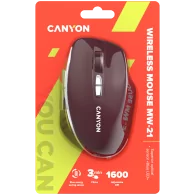 CANYON mouse MW-21 BlueLED 7buttons Wireless Burgundy Red - 6