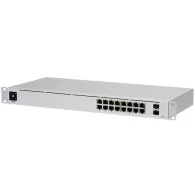 Ubiquiti USW-16-PoE 16-port Layer 2 PoE switch, 8 x GbE PoE+, 8 x GbE ports, 2 x 1G SFP ports, 42W total PoE Power, fanless - 1