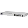 Ubiquiti USW-16-PoE 16-port Layer 2 PoE switch, 8 x GbE PoE+, 8 x GbE ports, 2 x 1G SFP ports, 42W total PoE Power, fanless - 1