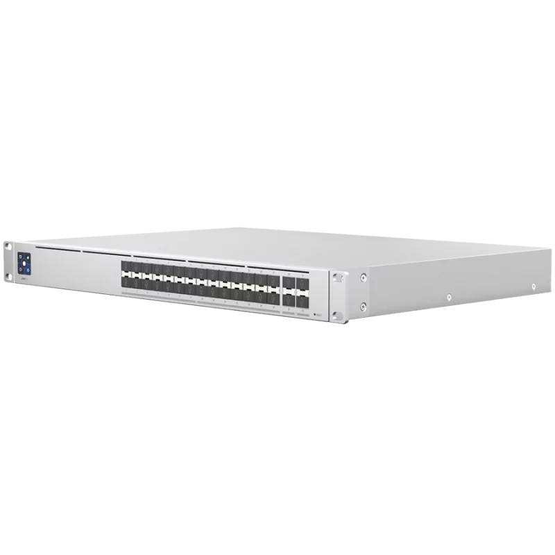 UBIQUITI Hi-Capacity Aggregation (28) 10G SFP+ ports (4) 25G SFP28 ports DC power backup-ready Layer 3 switching. - 1