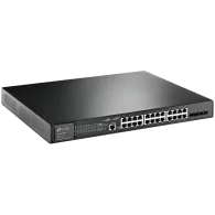 JetStream 24-Port Gigabit and 4-Port 10GE SFP+ L2+ Managed Switch with 24-Port PoE+PORT: 24× Gigabit PoE+ Ports, 4× 10G SFP+ Slo