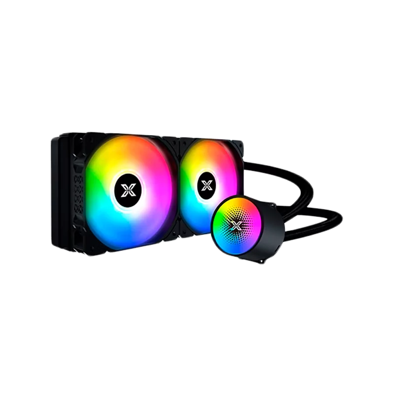 Liquid Killer X 240 EN47697, AIO Liquid Cooler, New X logo ARGB Pump Head, 2x120mm ARGB Fan, Plastic Steel Backpanel - 1