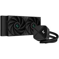 DeepCool LS520S Zero Dark, 360mm CPU Liquid Cooler, 2x120mm ARGB PWM Fans, Anti-Leak Technology, Black, LGA 1700/1200/1151/1150/
