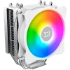 Windpower 964 RGB Arctic EN47604, White Top Fin, 92mm White RGB PWM Fan, Single Rainbow LED Mode, Reinforced Plastic Backplate -