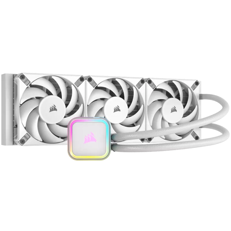 CORSAIR iCUE H150i ELITE RGB Liquid CPU Cooler - White, 397mm x 120mm x 27mm radiator, EAN: 0840006600299 - 1 CORSAIR iCUE H150i ELITE RGB Liquid CPU Cooler - White, 397mm x 120mm x 27mm radiator, EAN: 0840006600299 - 1