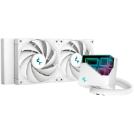 DeepCool LT520 WH, 240mm CPU Liquid Cooler, 2x120mm FK120 PWM FDB Fans, ARGB Multidimensional Infinity Mirror Top Cap, White, LG