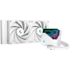 DeepCool LT520 WH, 240mm CPU Liquid Cooler, 2x120mm FK120 PWM FDB Fans, ARGB Multidimensional Infinity Mirror Top Cap, White, LG