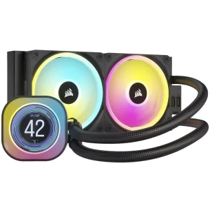 CORSAIR iCUE LINK H100i LCD AIO, 240mm Radiator, Liquid CPU Cooler, 277mm x 120mm x 27mm radiator, EAN: 0840006665885