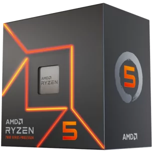AMD CPU Desktop Ryzen 5 6C/12T 7600 (5.2GHz Max, 38MB,65W,AM5) box, with Radeon Graphics and Wraith Stealth Cooler