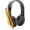 CANYON entry price PC headset, combined 3,5 plug, leather pads, Black-yellow