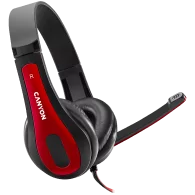CANYON PC headset HSC-1 PC Mic Flat 2m Black Red