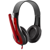 CANYON PC headset HSC-1 PC Mic Flat 2m Black Red
