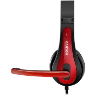 CANYON PC headset HSC-1 PC Mic Flat 2m Black Red