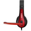 CANYON PC headset HSC-1 PC Mic Flat 2m Black Red