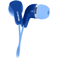 CANYON Stereo Earphones with inline microphone, Blue