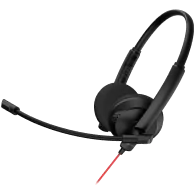 CANYON PC headset HS-07 PC Mic 3.5/USB Flat 2.8m Black - 2