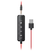 CANYON PC headset HS-07 PC Mic 3.5/USB Flat 2.8m Black - 5