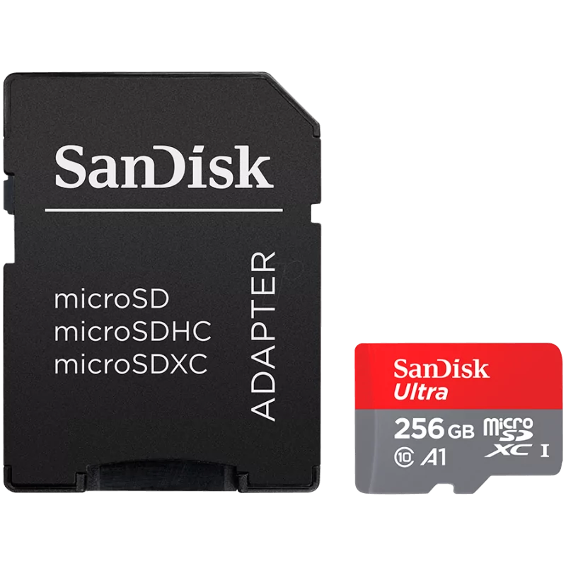 SanDisk Ultra microSDXC 256GB + SD Adapter 150MB/s A1 Class 10 UHS-I, EAN: 619659200565 - 1