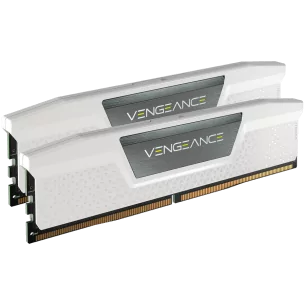 Corsair DDR5, 5600MT/s 32GB 2x16GB DIMM, Unbuffered, 36-36-36-76, Std PMIC, XMP 3.0, VENGEANCE DDR5 White Heatspreader, Black PC