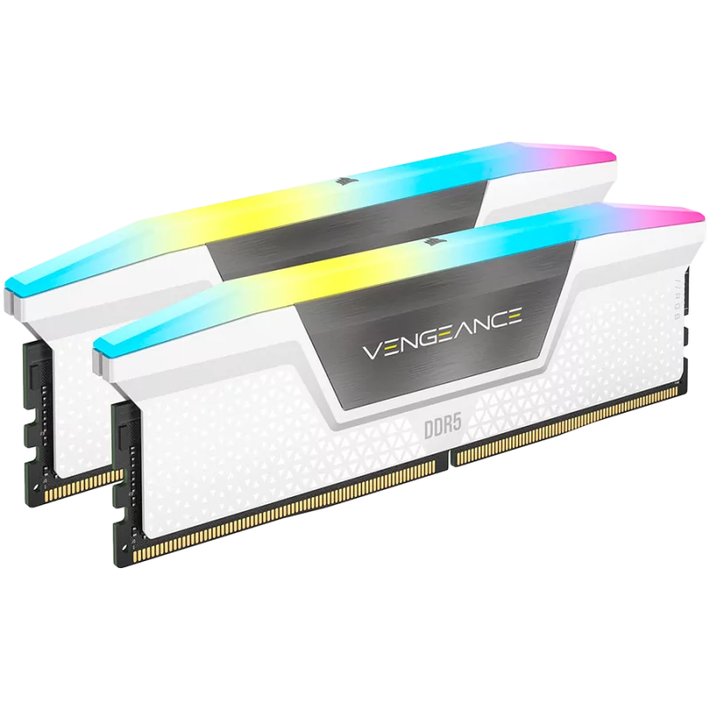 Corsair DDR5, 6000MT/s 32GB 2x16GB DIMM, Unbuffered, 36-44-44-96, Std PMIC, XMP 3.0, VENGEANCE RGB DDR5, 1.4V, white - 1