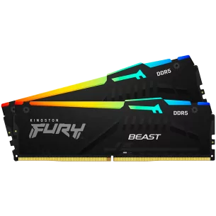 Kingston 32GB 6000MT/s DDR5 CL40 DIMM (Kit of 2) FURY Beast RGB XMP, EAN: 740617328547