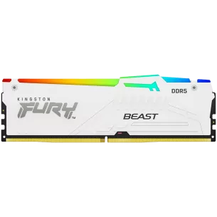 Kingston 32GB 6000MT/s DDR5 CL30 DIMM (Kit of 2) FURY Beast White RGB EXPO, EAN: 740617343311