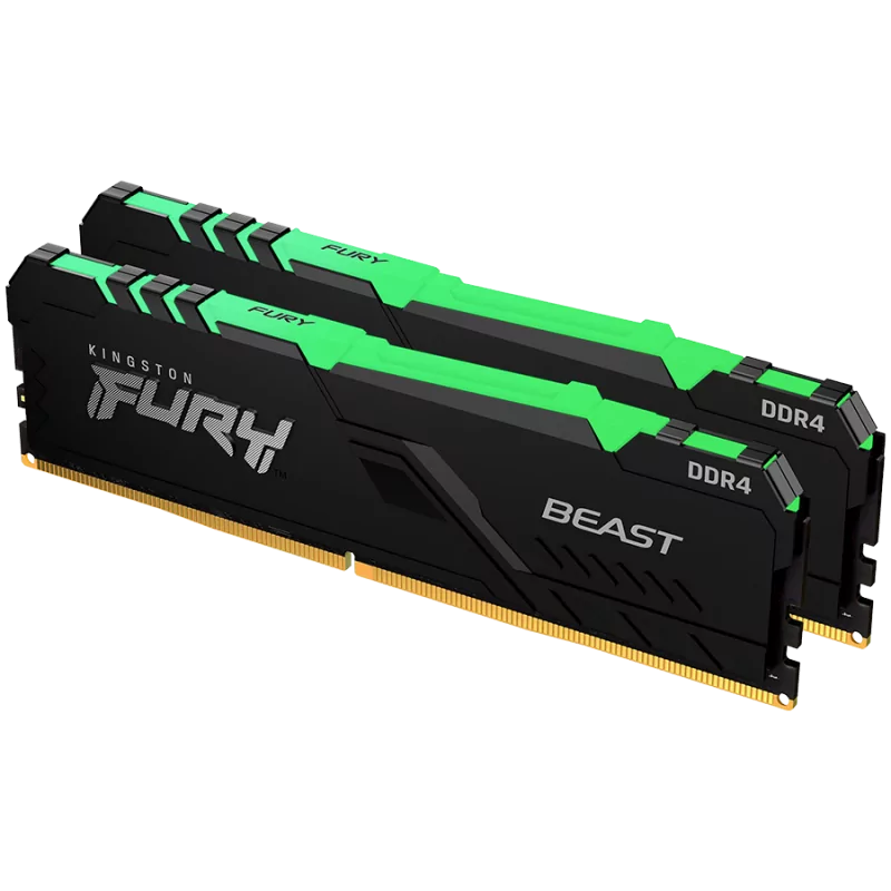 Kingston 64GB 3600MT/s DDR4 CL18 DIMM (Kit of 2) FURY Beast RGB - 1