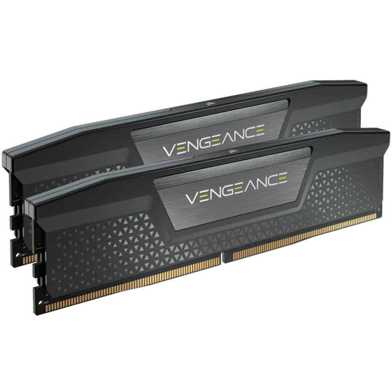 Corsair DDR5, 5600MT/s 32GB 2x16GB DIMM, Unbuffered, 40-40-40-77, Std PMIC, XMP 3.0, VENGEANCE DDR5 Black Aluminium Heatspreader