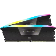 Corsair DDR5, 5200MT/s 32GB 2x16GB DIMM, Unbuffered, 40-40-40-77, XMP 3.0, VENGEANCE RGB DDR5 Black Heatspreader, RGB LED, 1.25V