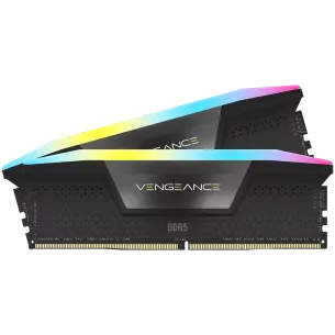 CORSAIR VENGEANCE RGB DDR5 64GB (2x32GB) DDR5 6000 CL30-36-36-76 1.4V Std PMIC Intel XMP Memory- Black, EAN: 0840006672432