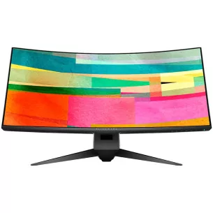 Alienware 34 AW3423DWF Curved QD-OLED Gaming Monitor, 34.18" QHD (3440x1440) 165Hz AR ComfortView, 21:9, 1000cd/m2, 1M:1, 178/17