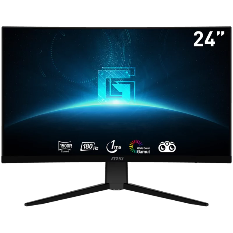 MSI G2422C Curved Gaming Monitor, 24" 180Hz, FHD (1920x1080) 16:9, VA Anti-glare, 1500R curve, 1ms, 250nits, 3000:1, 178°/178°, 