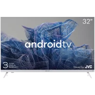Kivi 32', HD, Google Android TV, White, 1366x768, 60 Hz, Sound by JVC, 2x8W, 33 kWh/1000h , BT5, HDMI ports 3, 24 months - 1