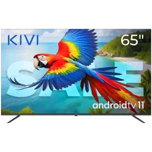 Kivi 65", UHD, Android TV 11, Black, 60 Hz, AV1, Sound 2x12W, 111 kWh/1000h, Energy G, WiFi5G, BT5.1, 3xHDMI, 2xUSB