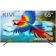 Kivi 65", UHD, Android TV 11, Black, 60 Hz, AV1, Sound 2x12W, 111 kWh/1000h, Energy G, WiFi5G, BT5.1, 3xHDMI, 2xUSB - 1