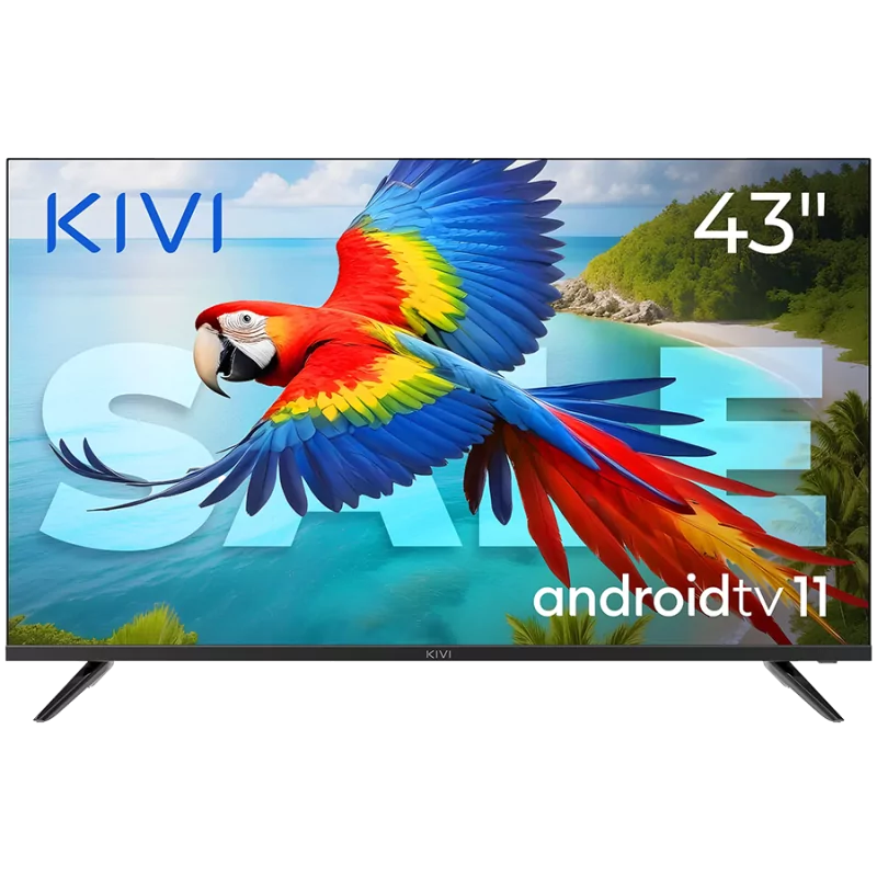 Kivi 43", UHD, Android TV 11, White, 1920x1080, 60 Hz, AV1, Sound 2x12W, 53 kWh/1000h, Energy G, WiFi5G, BT5.1, 3xHDMI, 2xUSB - 