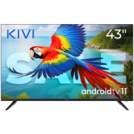 Kivi 43", UHD, Android TV 11, White, 1920x1080, 60 Hz, AV1, Sound 2x12W, 53 kWh/1000h, Energy G, WiFi5G, BT5.1, 3xHDMI, 2xUSB - 