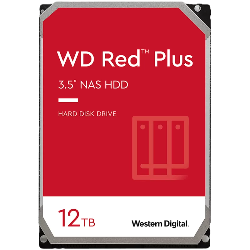 HDD NAS WD Red Plus (3.5'', 12TB, 256MB, 7200 RPM, SATA 6 Gb/s) - 1