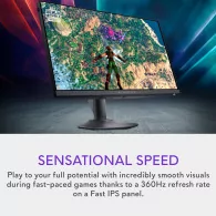 Alienware AW2724HF Gaming Monitor LED, 27", FHD (1920x1080), 16:9 360Hz, Fast IPS, FreeSync Premium, ComfortView Plus, 400 cd/m2