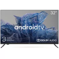 Kivi 32', HD, Android TV, Black, 1366x768, 60 Hz, 2x8W, 33 kWh/1000h , BT5, HDMI ports 3 - 2