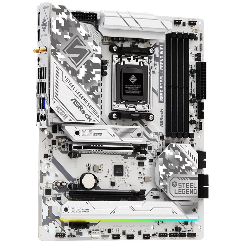 ASROCK MB Desktop B650 Steel Legend, AM5, 4x DDR5, 1x PCIe 5.0 x16, 1x PCIe 3.0 x16, 1x PCIe 4.0 x1 1x Blazing M.2(PCIe Gen5x4),